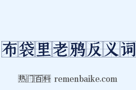 布袋里老鸦反义词是什么意思的图片